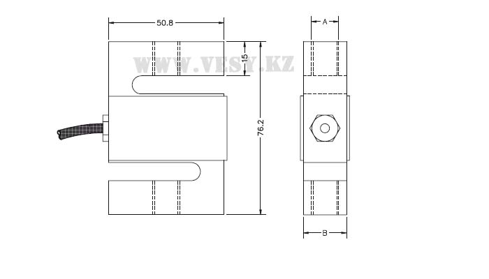 Размер датчика Model 530